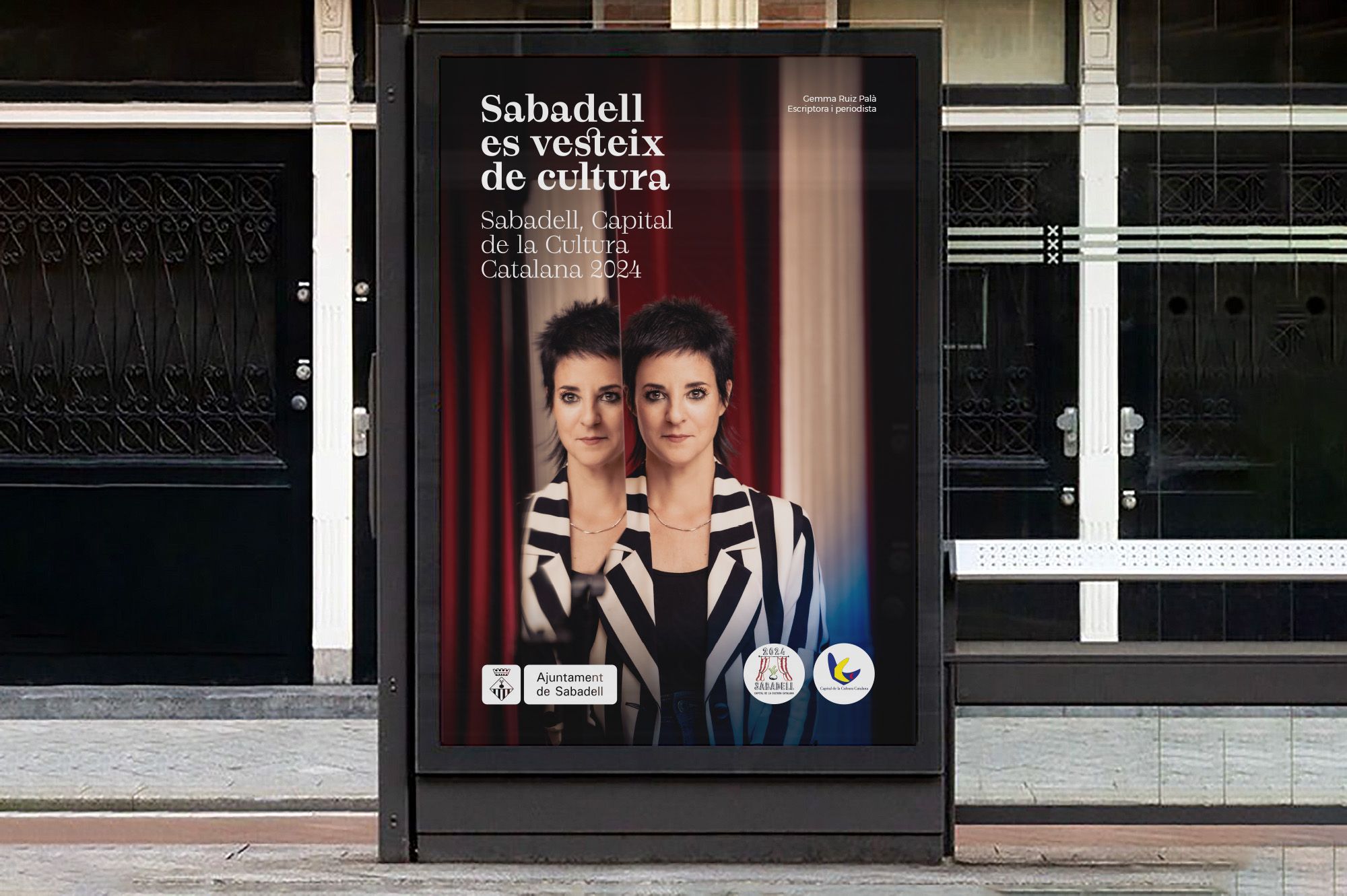 Campanya "Sabadell, Capital de la Cultura Catalana 2024" Ajuntament de Sabadell, disseny gràfic cartell Gemma Ruiz