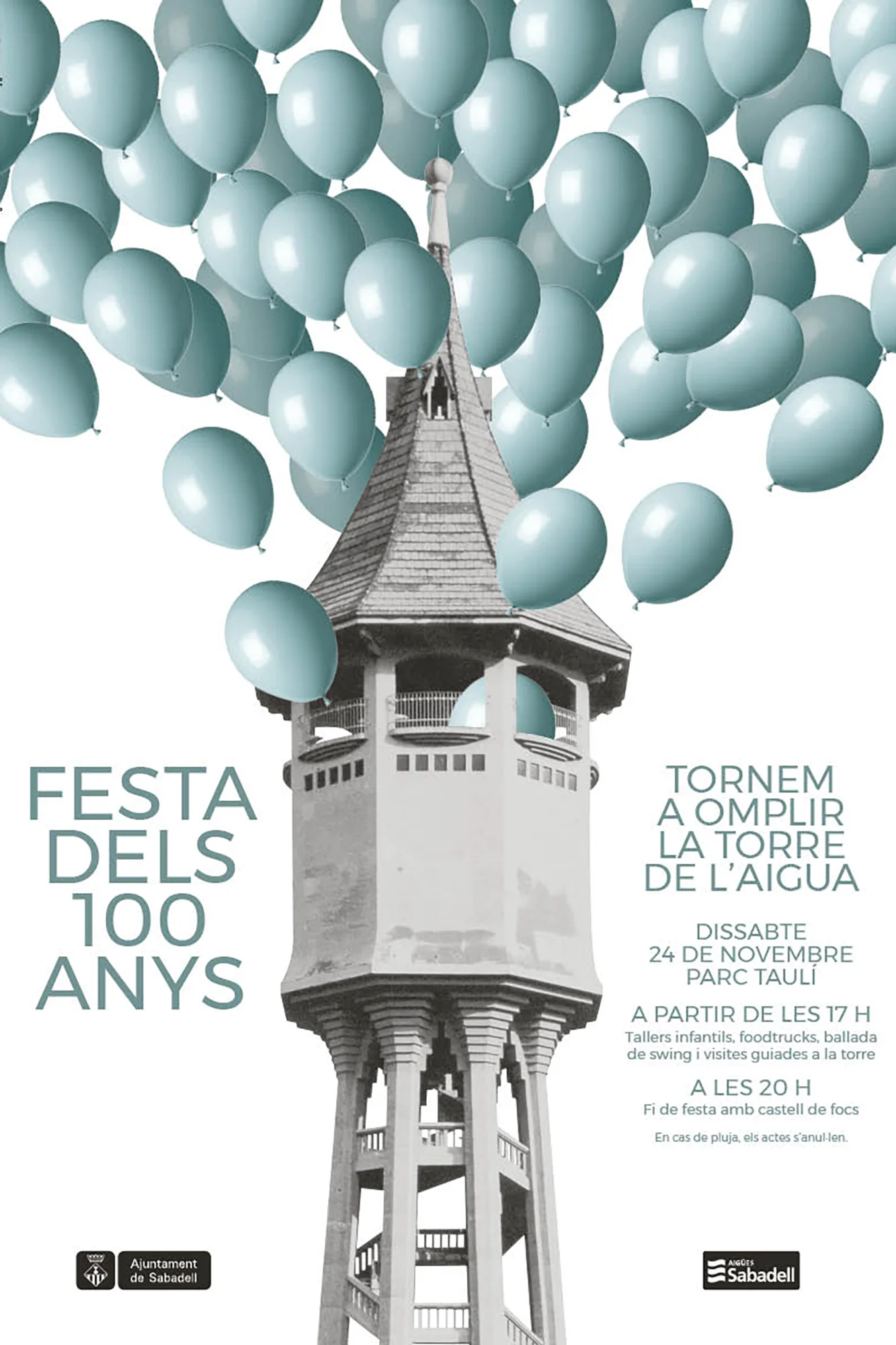 Ideación y diseño del evento del centenario de la Torre de L'aigua de Sabadell