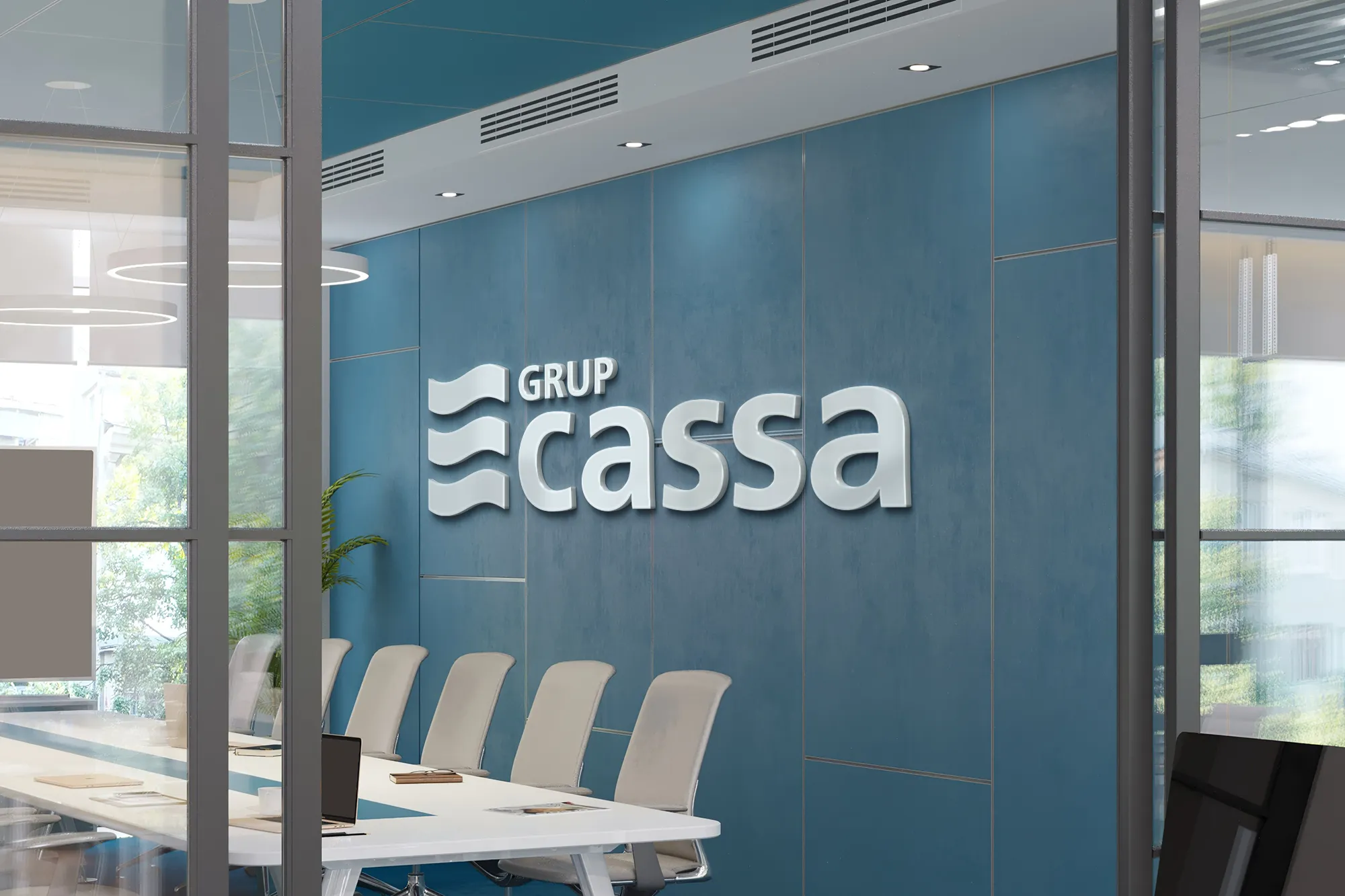 Imagen corporativa para el Grup Cassa, Aigües de Sabadell. Logotipo