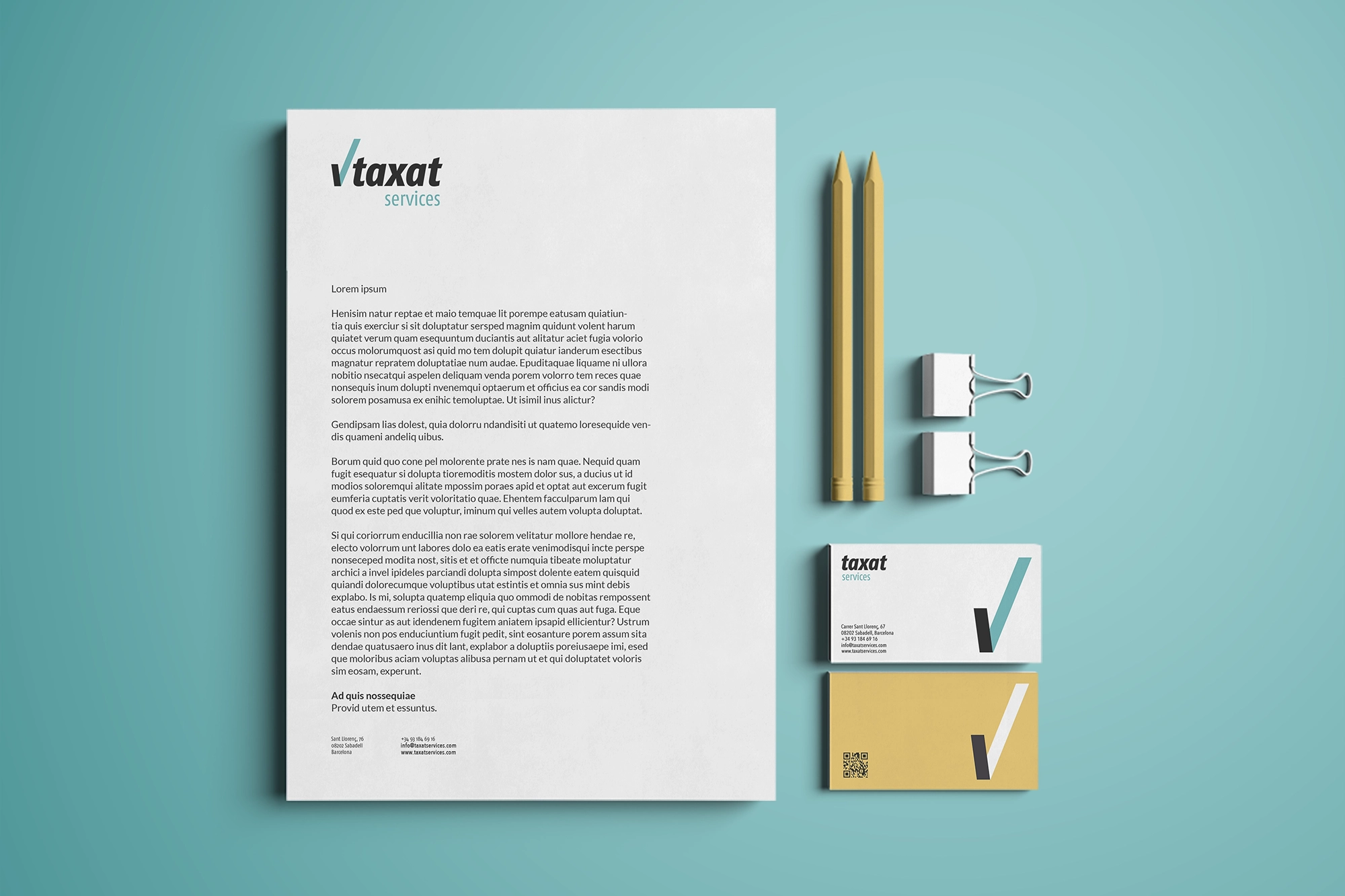 Taxat Services Branding papeleria