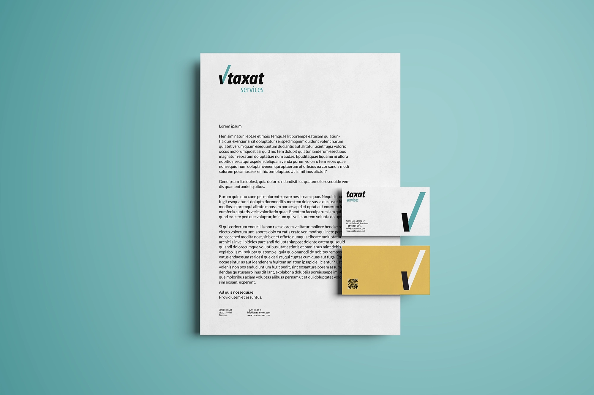 Taxat Services Branding papeleria